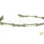 18ct White Gold Classic Bracelet with CZ