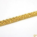 Intricate Flat Weave Bracelet with Highly Polished Detailing