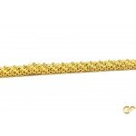 Intricate Flat Weave Bracelet with Highly Polished Detailing