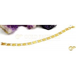 Floral Coin Style Link Bracelet