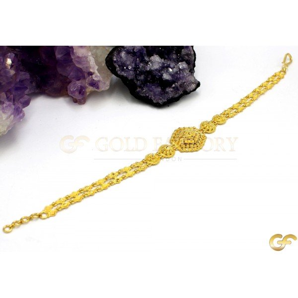 Lovely Traditional Design Ladies 22ct Yellow Metal Bracelet