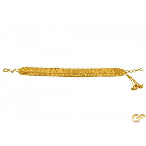 Beautiful Flat Wide 22ct Yellow Gold Bracelet