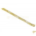 Elegant Flat Weave Multitonal 9ct Bracelet