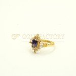 22ct Yellow Gold Ring with Purple Stone