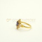 22ct Yellow Gold Ring with Purple Stone