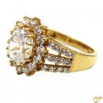 Stunning Gold Ring with White Cubic Zirconia