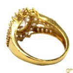 Stunning Gold Ring with White Cubic Zirconia