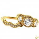 Gorgeous 22ct Gold Ring Set with Trinity Style Setting