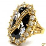 Gorgeous Ladies Ring with Black Stone