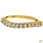 Single Row Half Eternity Style Gold Ring