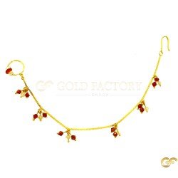 Nath with Red and Clear Beads