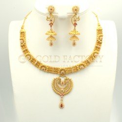 Antique Finish 22ct Gold Necklace Set