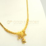 Pretty 22ct Gold Necklace Set with Choomki Earrings