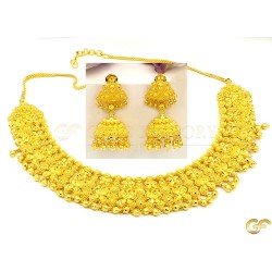 Elegant Collar Style Necklace Set with Highly Intricate Designwork