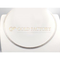 Stunning Weave Style White Gold Necklace