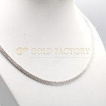 Stunning Weave Style White Gold Necklace