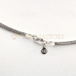 Stunning Weave Style White Gold Necklace