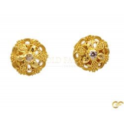 22ct Gold Needle and Thread Earrings
