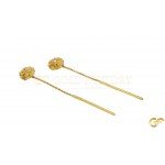 22ct Gold Needle and Thread Earrings