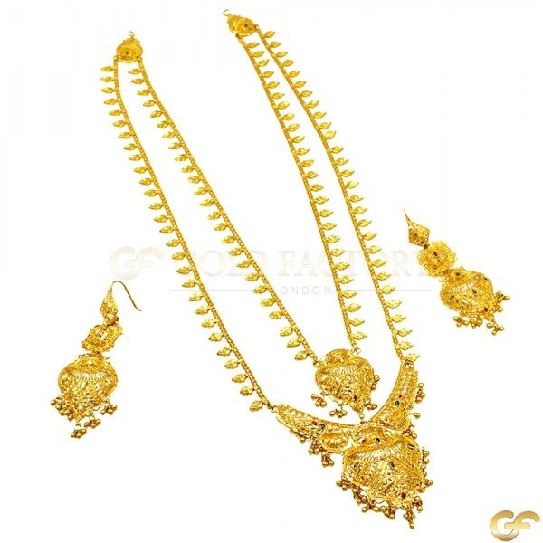 Stunning Traditional Double Chain Style Rani Haar Set