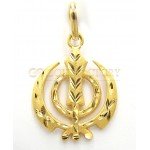 Beautiful Matte Style Khanda Pendant with Cut Designwork