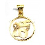 Lazer Cut Ek Onkar Pendant with Circle Border