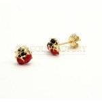 Pretty Ladybird 18ct Yellow Gold Studs