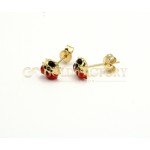 Pretty Ladybird 18ct Yellow Gold Studs