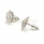 Bedazzling 18ct White Gold Studs with Central CZ Cluster Setting