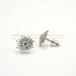 Bedazzling 18ct White Gold Studs with Central CZ Cluster Setting