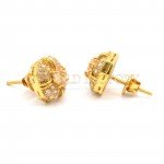 Ornate Pretty Earrings with Bevelled Facade