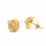 Ornate Pretty Earrings with Bevelled Facade