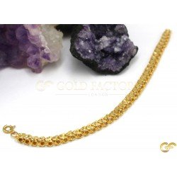 Woven Loop Style Bracelet with Cut Out Leaf Detailing