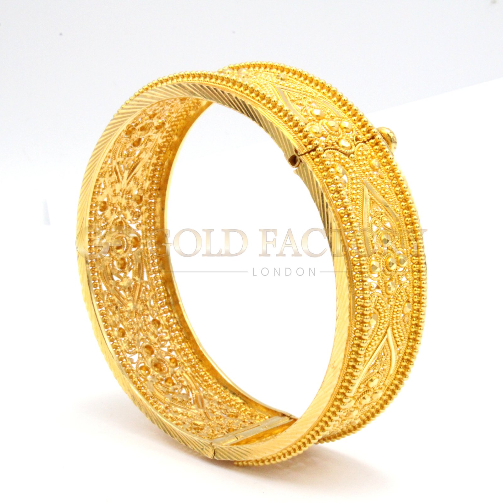 22ct Gold Screw Bangle