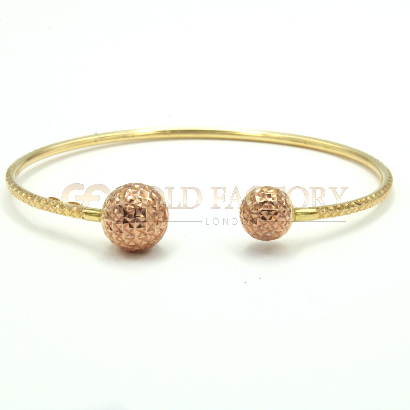 Lovely Yellow and Rose Gold Bangle