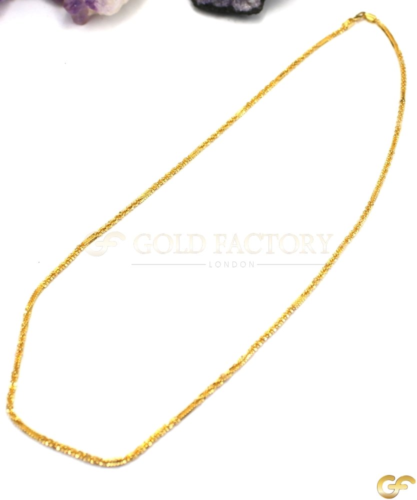 Twisted 22ct Yellow Gold Chain