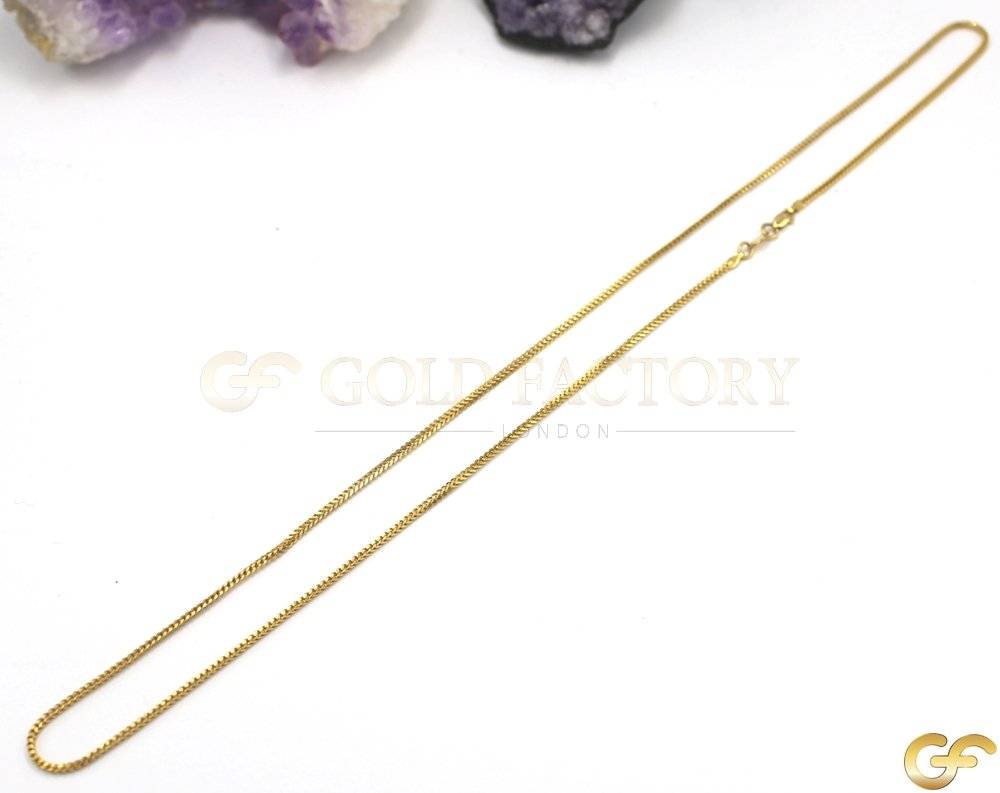 Flat Foxtail 22ct Yellow Gold Chain