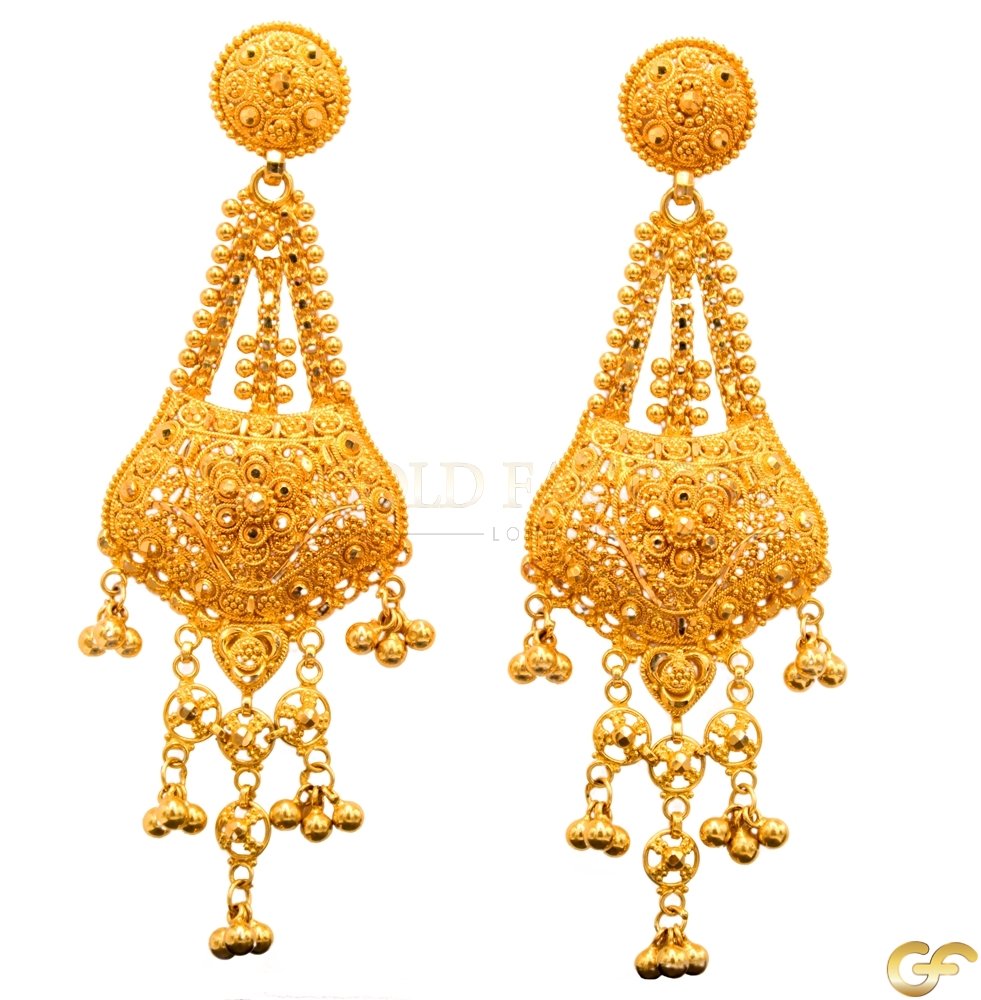 Classic 22ct Gold Drop Earrings