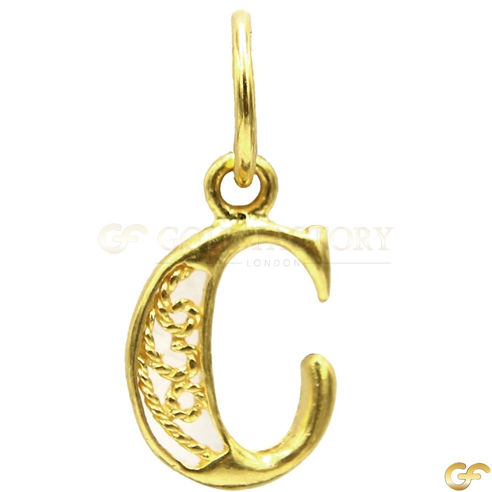 Beautiful Ornate 'C' Pendant