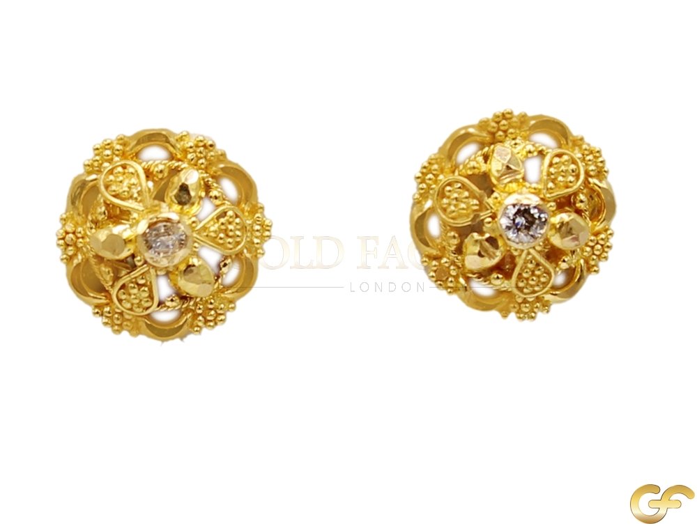 22ct Gold Needle and Thread Earrings